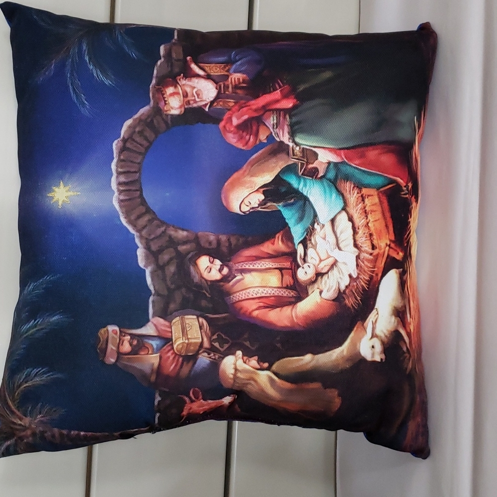 Nativity pillow